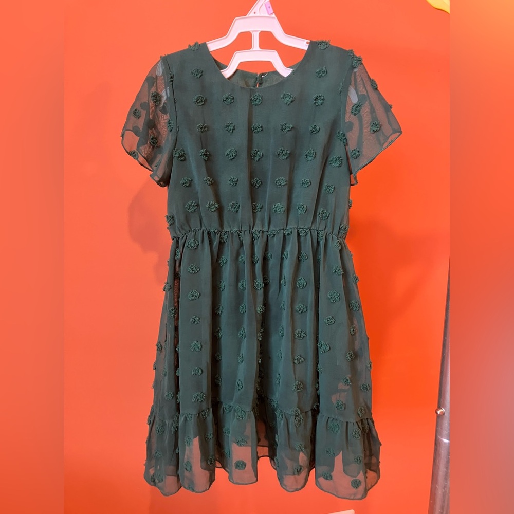 Dark Green Kids Dress